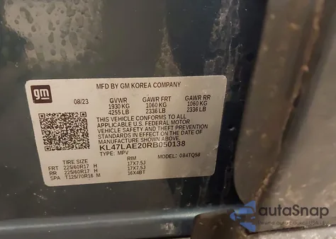 2024 Buick Envista Preferred Fwd from USA, damaged, VIN KL47LAE20RB050138